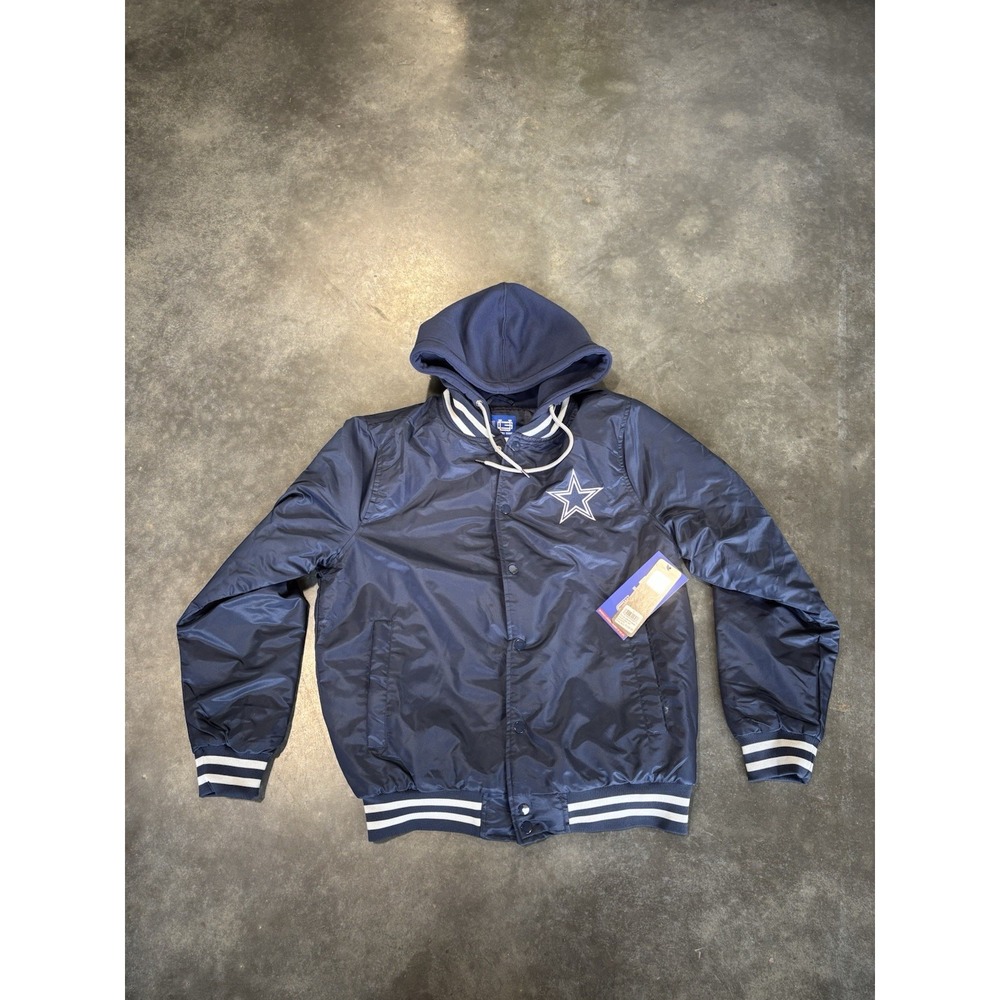 Men's Cowboys NFL Hooded Bomber Jacket Size Small Brand New With Tags